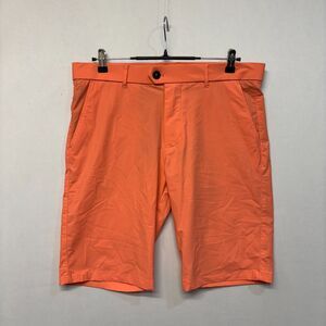 Greyson Men Flat Front Chino Golf Shorts Size 34 Coral Performance C064 -27